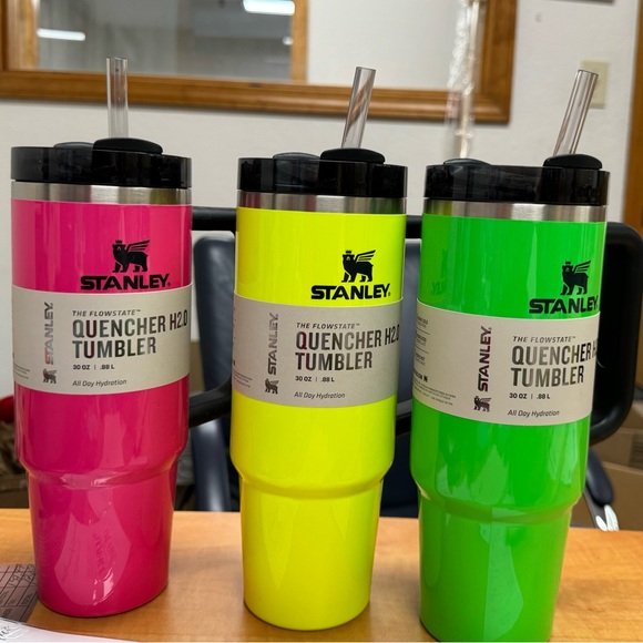 Yellow Neon Stanley 30 oz - Picture 2 of 2